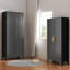 Winston Porter Modern Freestanding Wardrobe Armoire with Two Door-813717708