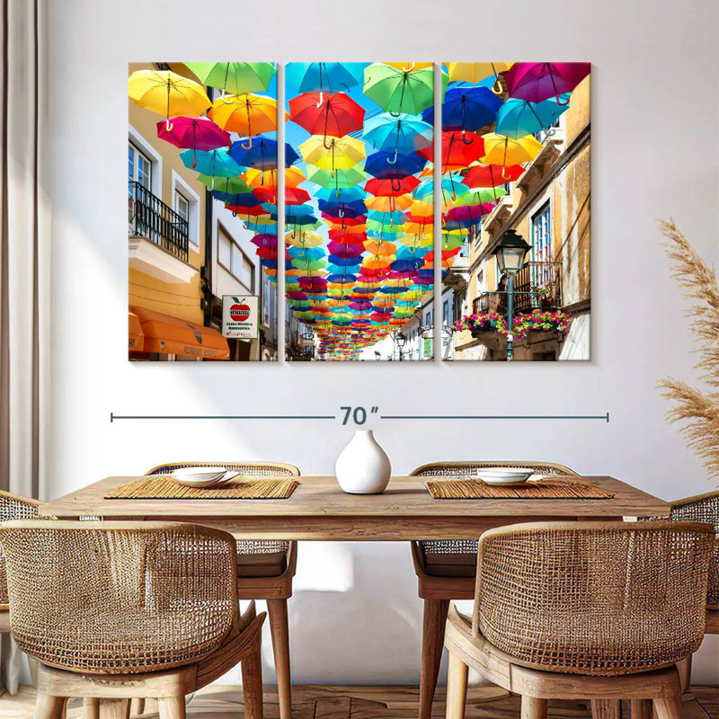 Sebbie Colourful Umbrellas II, 20" H x 33" W