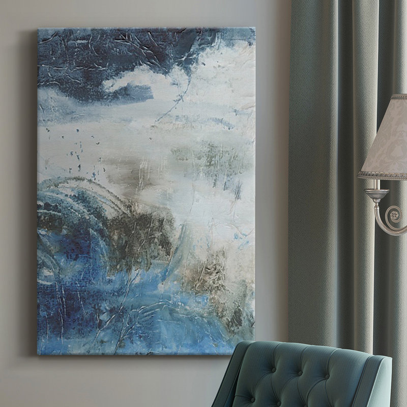 Coastal Seas I - Toile tendue avec châssis de qualité supérieure - prête à être accrochée, H 27 po x l 18 po x P 1 po