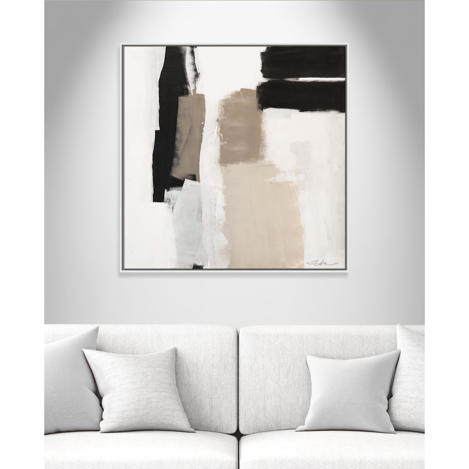Earth Scapes II-A Print by Casa Fine Arts, 37.5" H x 37.5" W x 2" D, White Floater Framed