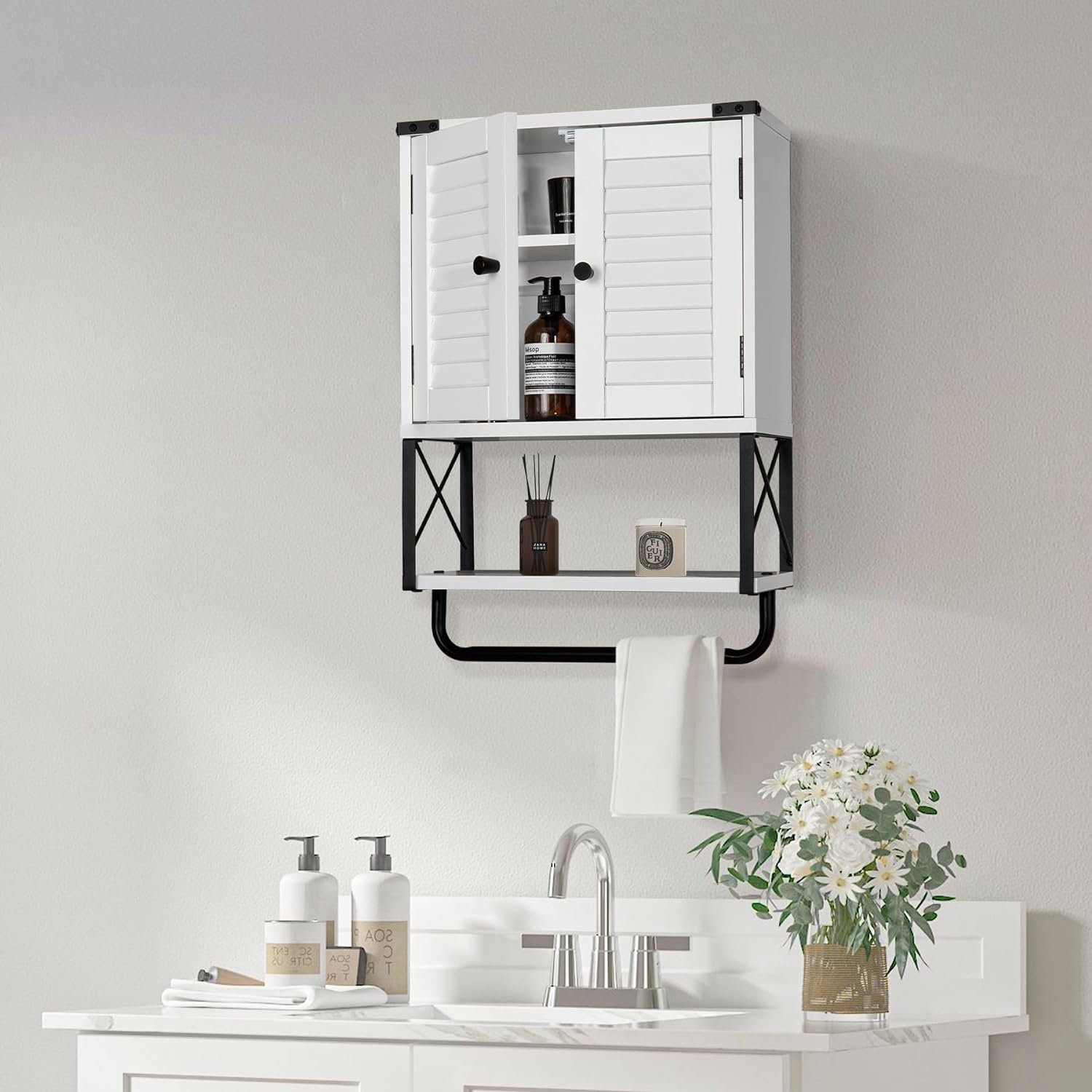 Breakwater Bay Anspach Solid Wood Wall Bathroom Cabinet | Wayfair
