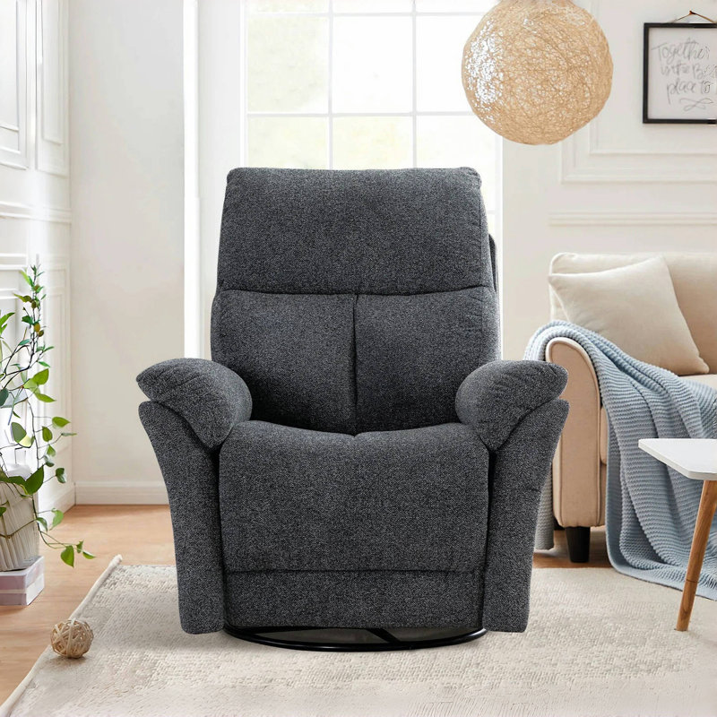 Fauteuil inclinable et berçant l 33,5 po Hawn, Gris foncé