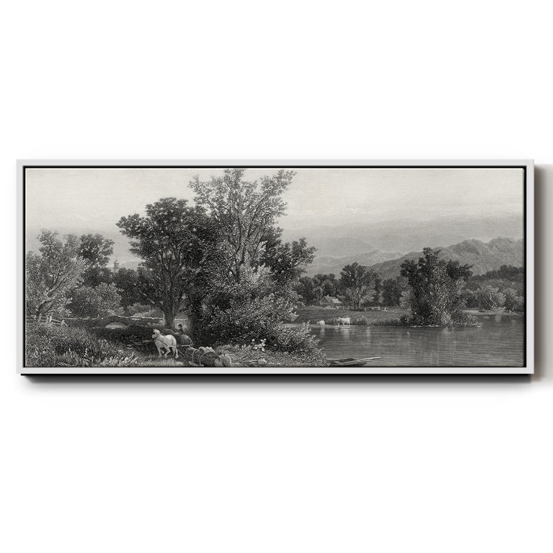 The Housatonic - Impression sur cadre flottant, Blanc, H 24 po x l 60 po x P 1,5 po