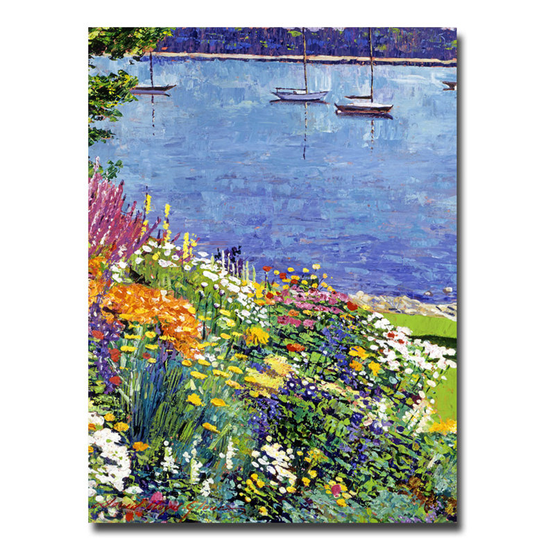 « voilier bay jardin » par david lloyd’s glover, reproduction d’art sur toile, H 47 po x l 35 po x P 2 po