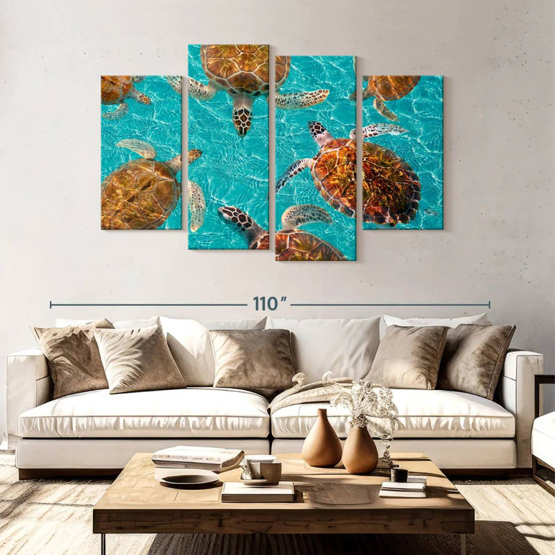 Bramt, tortues de la Riviera Maya, H 54 po x l 84 po