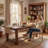 Fully Assembled Dining Chair, Fabric Upholstered Side Chair with Curved Backrest (Set of 2)-1034808431