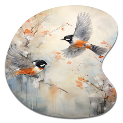 Grinnell - Asymmetrical Bird Metal Wall Art, Unique Shape Metal Wall Sculpture Print