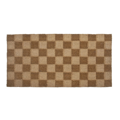 Dusharme Non-Slip Checkered Doormat