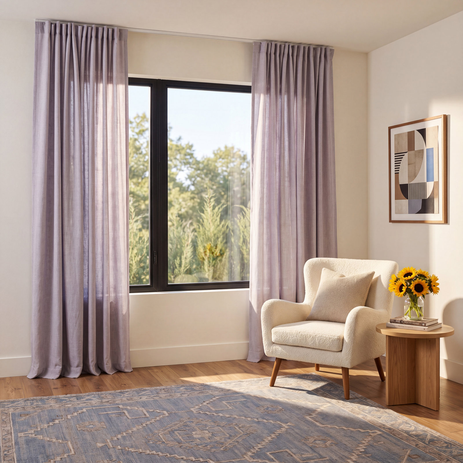 Briella Room Darkening Linen Curtain Panel, Earl Gray, 50" W x 120" L