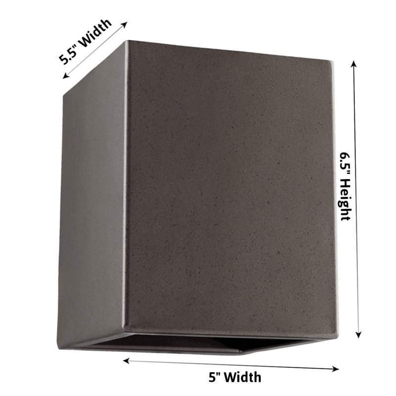Luminaire d’extérieur à cloison 1 ampoule Shylo, H 6,5 po x l 5 po x P 5,75 po, Bronze huilé