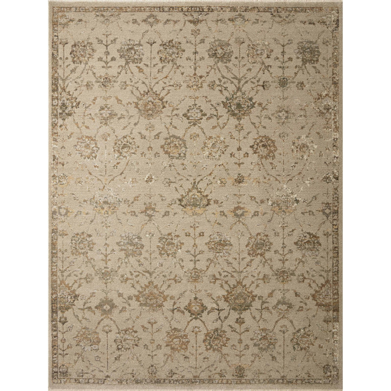 Tapis oriental carré tissé à la machine 1 pi 6 po x 1 pi 6 po Begbas