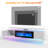 Smart Fireplace Tv Stand For 80/90 Inch Tvs, With Wi-Fi & App Control, Multi-Color Led Lights, Modern Electric Fireplace Tv Console For Living Room-2134808414-2134808412