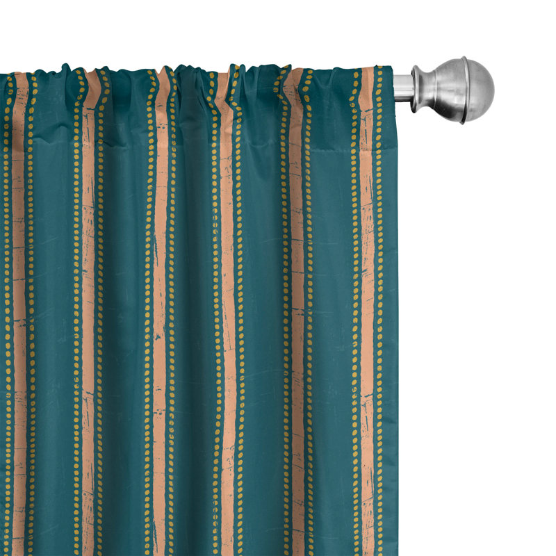 Striped Semi-Sheer Rod Pocket Curtain Panels, 28" x 84"