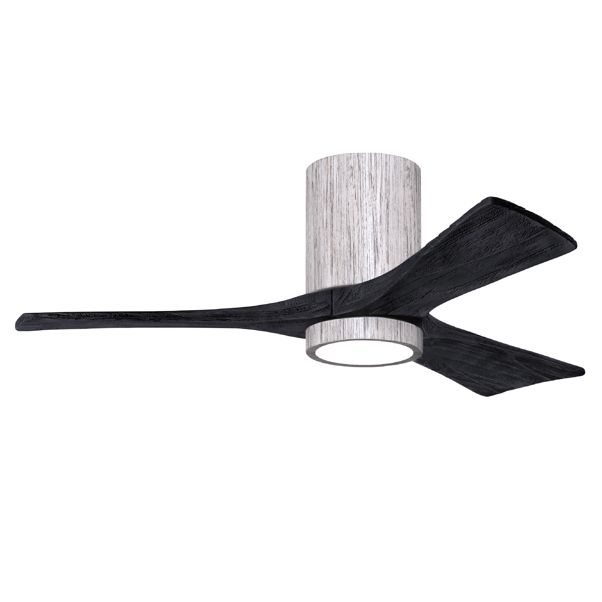 Olivier 3 Blade Ceiling Fan with LED Light Kit, Matte Black, 42", Barn Wood Tone