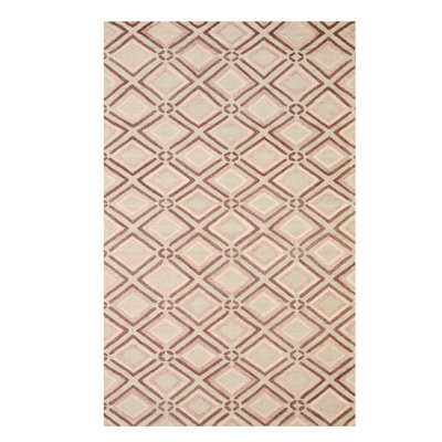 Hensley Diamond Cream Hand Knotted Area Rug