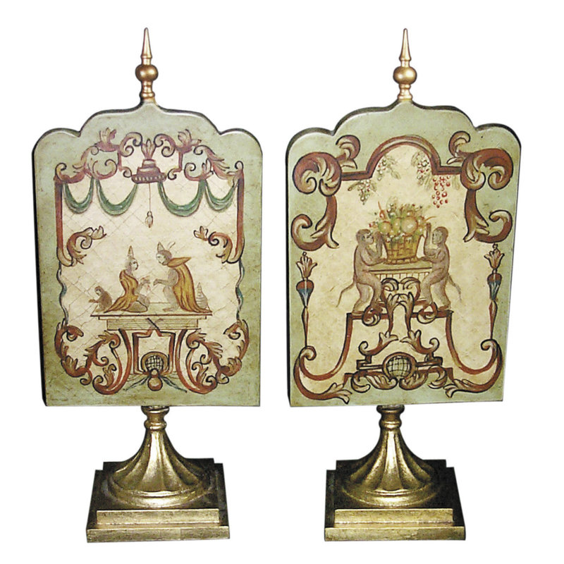 Ammons Monkey Design Decorative Panel Pair