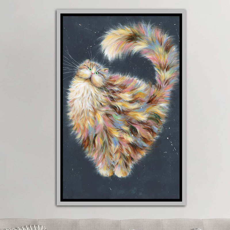 Patapoufette par Kim Haskins-impression d’art graphique, H 26 po x l 18 po x P 1,5 po, Toile avec cadre argenté