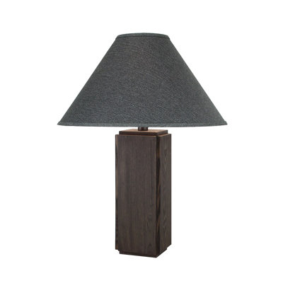 Lampe de table en bois 26 po H - ébène
