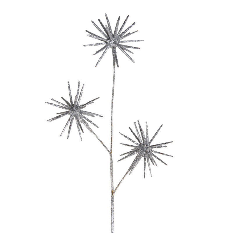 Aérosol de Noël artificiel scintillant 24 po 24 po, Argent