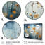 Blue Dandelion Floral Symphony VI - 3 pièces sur toile tendue-684274057