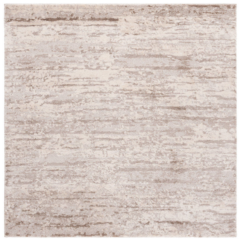 Kianni Performance Abstract Rug, Square 6'7"