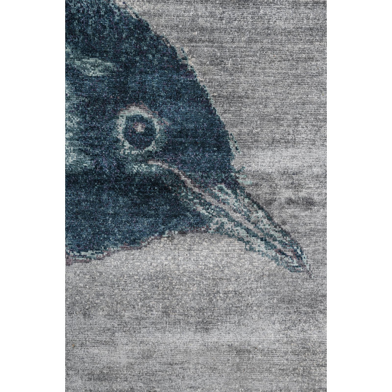 Tapis rectangulaire unique de 9 pi x 11 pi 11 po gris