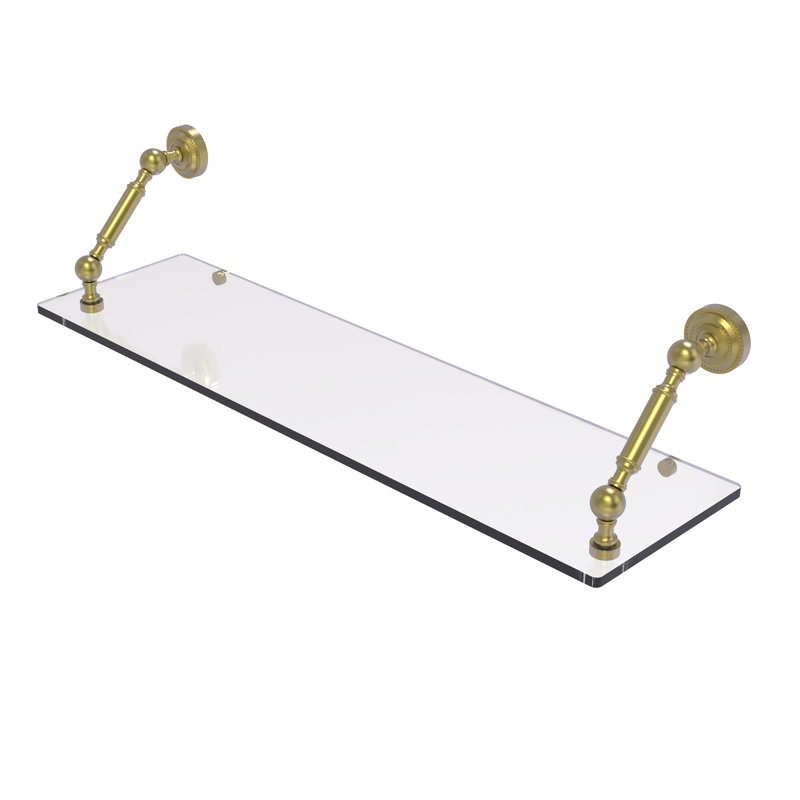 Tablette flottante Marchmont, Laiton satiné, 7.3" H x 30" W x 8" D