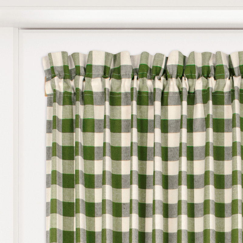 Panneau de rideau d'intérieur semi-transparent Janela, L 25 po x L 40 po, Sauge