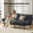 75" Convertible Futon Sofa Bed with 3 Level Adjustable Backrest and 6 Level Adjustable Armrests, Sleeper Sofa for Apartment , Living Room,Gray-1535125967-1518092544