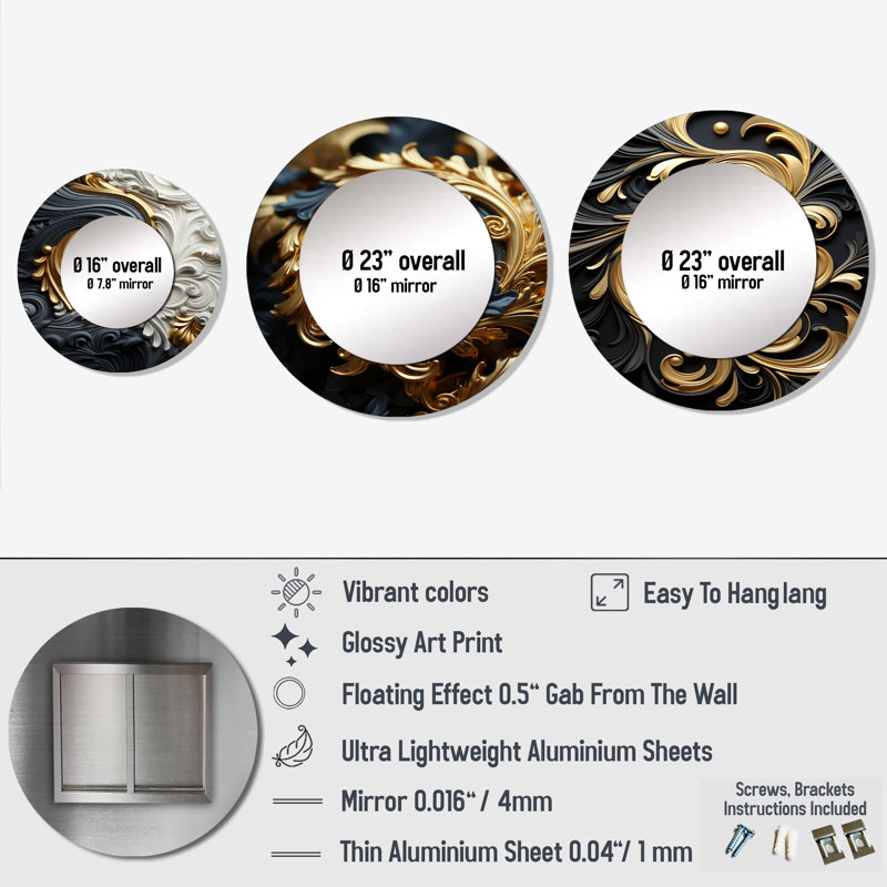 Metal Round Mirror