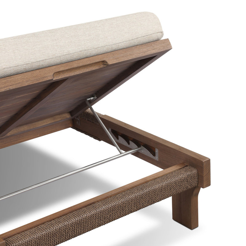 MOXIE Outdoor Teak Chaise Lounge