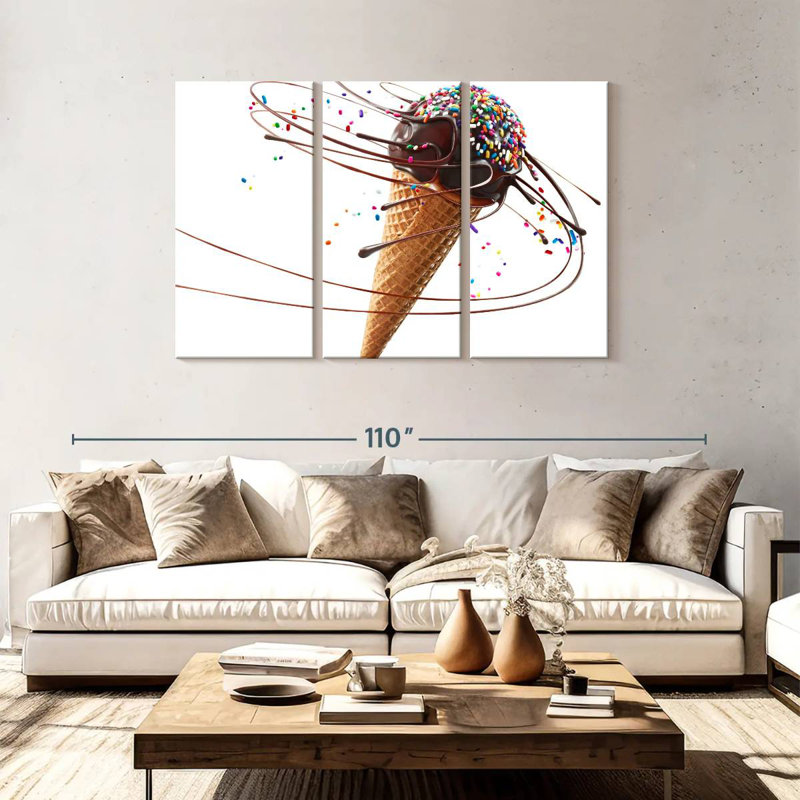 Yarlin Chocolate Ice Cream Cone, 48" H x 74" W