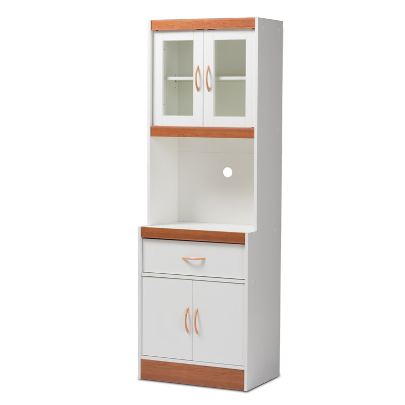 Keziah Dining Hutch Welsh Dresser, White/Cherry