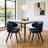 Modern PU Leather Dining Chair with Curved Backrest and Solid Wood Legs-622345897