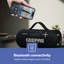 GEEPAS Waterproof Bluetooth Speaker | Portable Wireless Speaker with RGB Lights 10M Range IPX5 Rating 7H Playtime USB/Bluetooth 5.3/FM/TF/AUX/MIC Strap Included Travel Outdoor Speaker for Camping