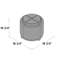 Repose-pieds rond en similicuir de 18,7 po Maiden-760039342