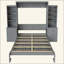 Lit escamotable avec tablettes de rangement et tiroirs Murphy-129743577-129743580