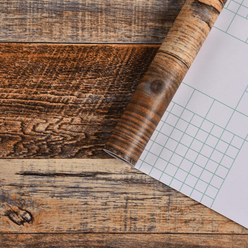 Papier peint en bois auto-adhésif autocollant pour porte de tiroir de bureau