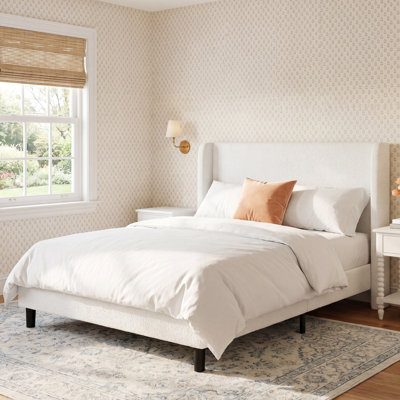 Hanson Upholstered Wingback Bed