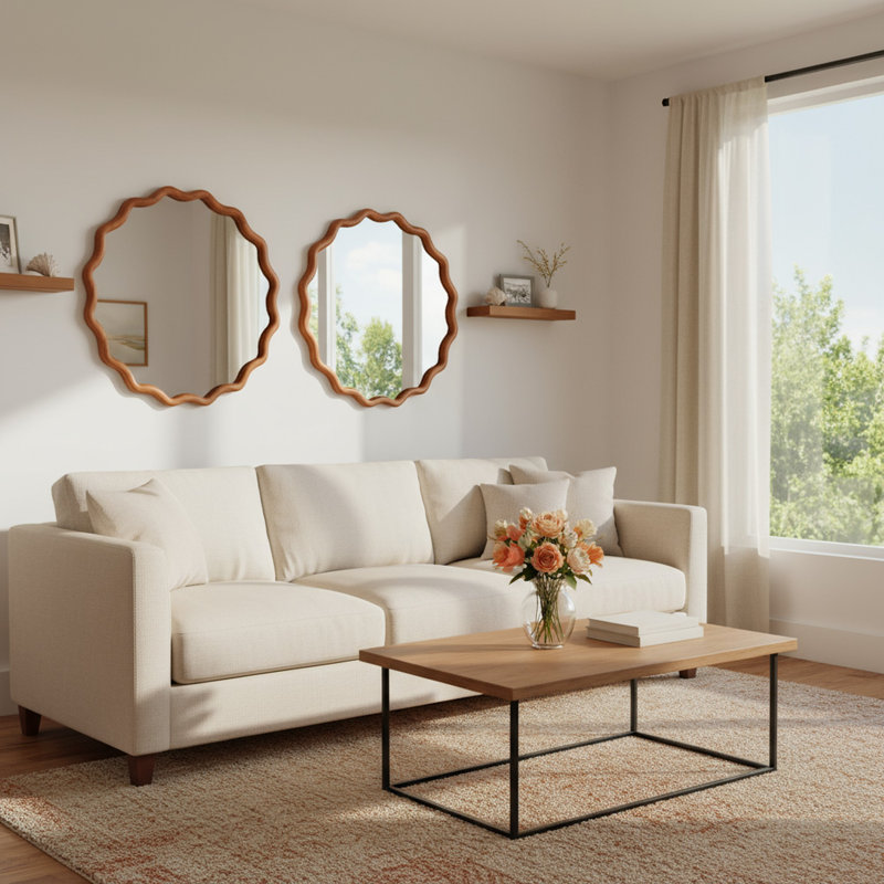 Miroir d'appoint 30 po, Brun