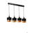 Industrial Scandinavian Chandelier, Black Metal Body, Adjustable Height, 6.3 x 6.3 x 25.6 inches | Copper Coated with Glass Cap, E27 Socket, Max 40W | Perfect for Modern Living Rooms & Dining Areas, Stylish Design-1984644479