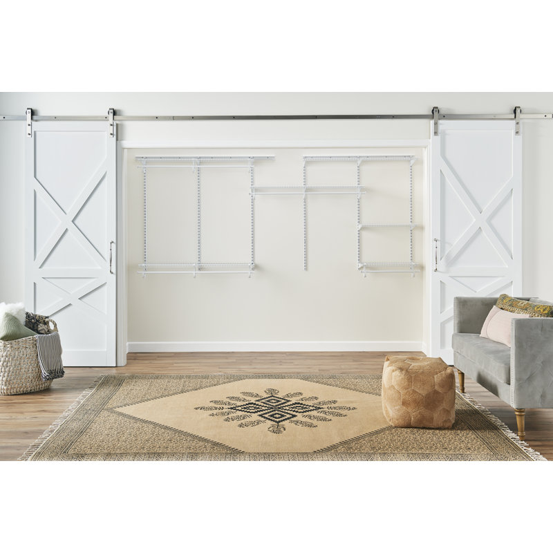 ShelfTrack 84" W - 120" W Closet System Starter Kit