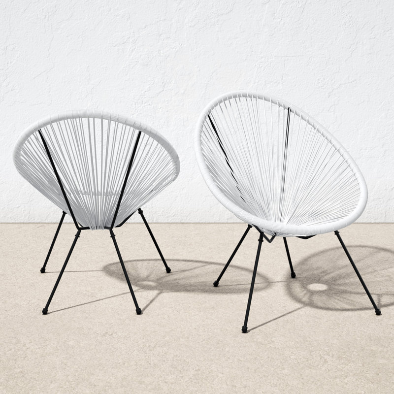 Outdoor Hammock Weave Patio Chair, White
