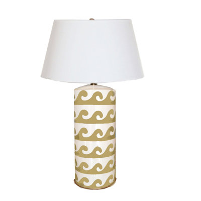 26" Taupe/Beige Table Lamp