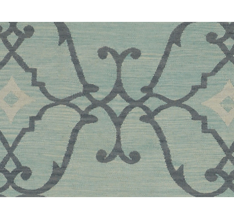 Geometric Area Rug in Green