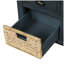 Banc de rangement rustique avec 3 tiroirs et 3 paniers en rotin, banc à chaussures pour le salon, vestibule ()-2074935868