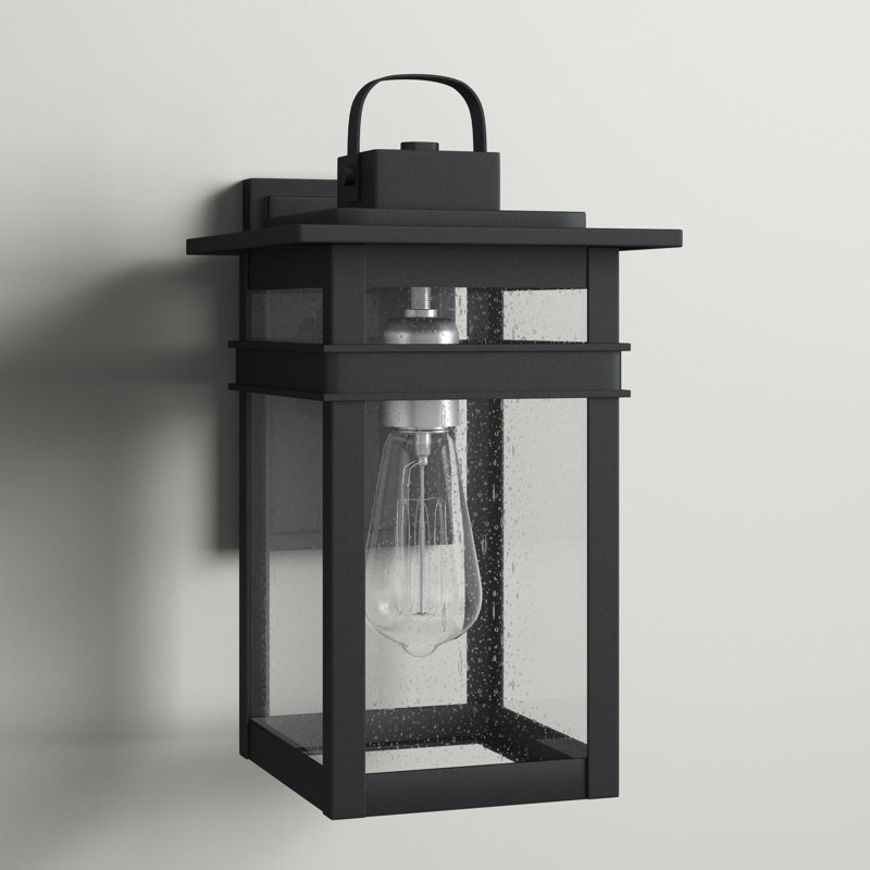 Steel Wall Light, Textured Black