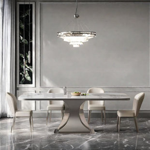 Household small rectangular dining table set