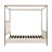 Arcana Canopy Platform Bed With Linen Upholstered Headboard