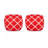 Set of 4 Red Outdoor Chair Cushions with Ties - Weather Resistant Patio Seat Pads for Garden & Dining Furniture-1884141916